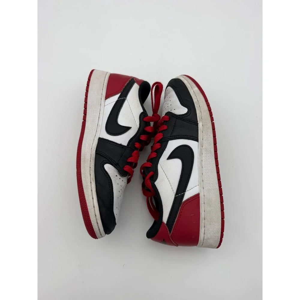 Nike Air Jordan 1 Retro Low OG Black Toe Sneakers 5Y CZ0858-106 White Red Black